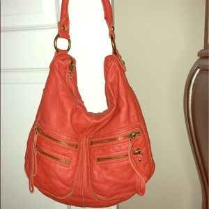 Linea P. Burnt orange distress bag NEW